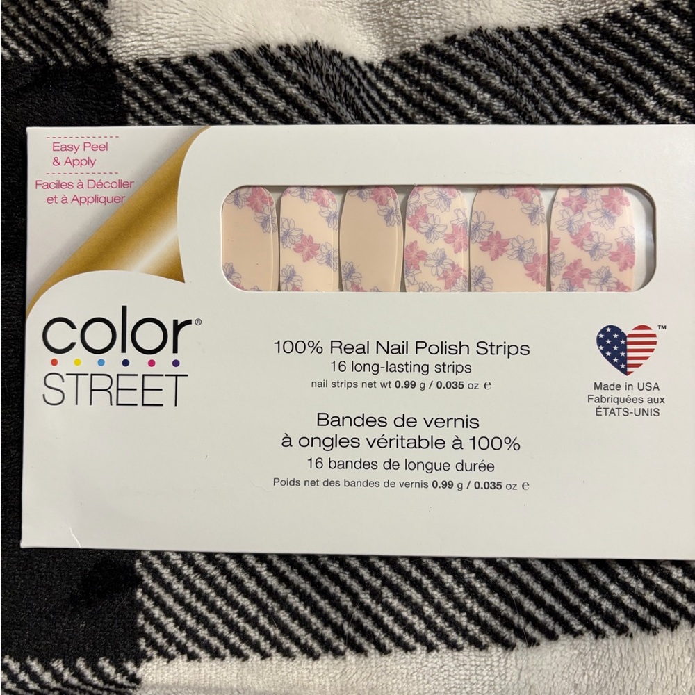 Color Street Pink Floral Nail Strips FLOWER OF THE HOUR